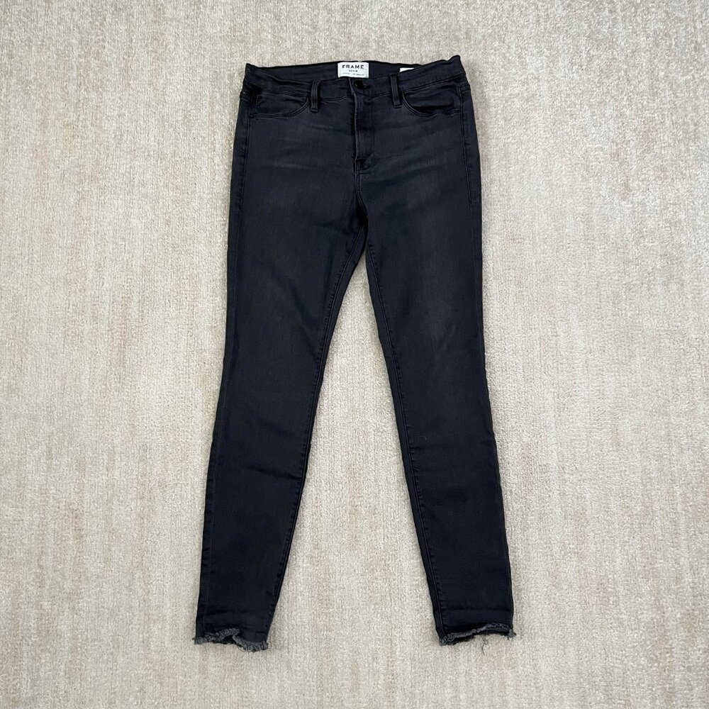 Frame Le High Skinny Gray Jeans in Quinn 28